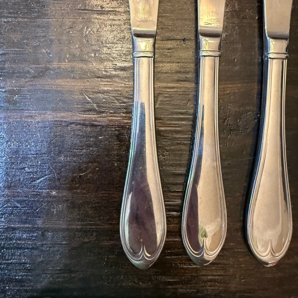 8 Dinner Knives Solid Reed & Barton Select OVAL THREAD 175th Anniversary 9
